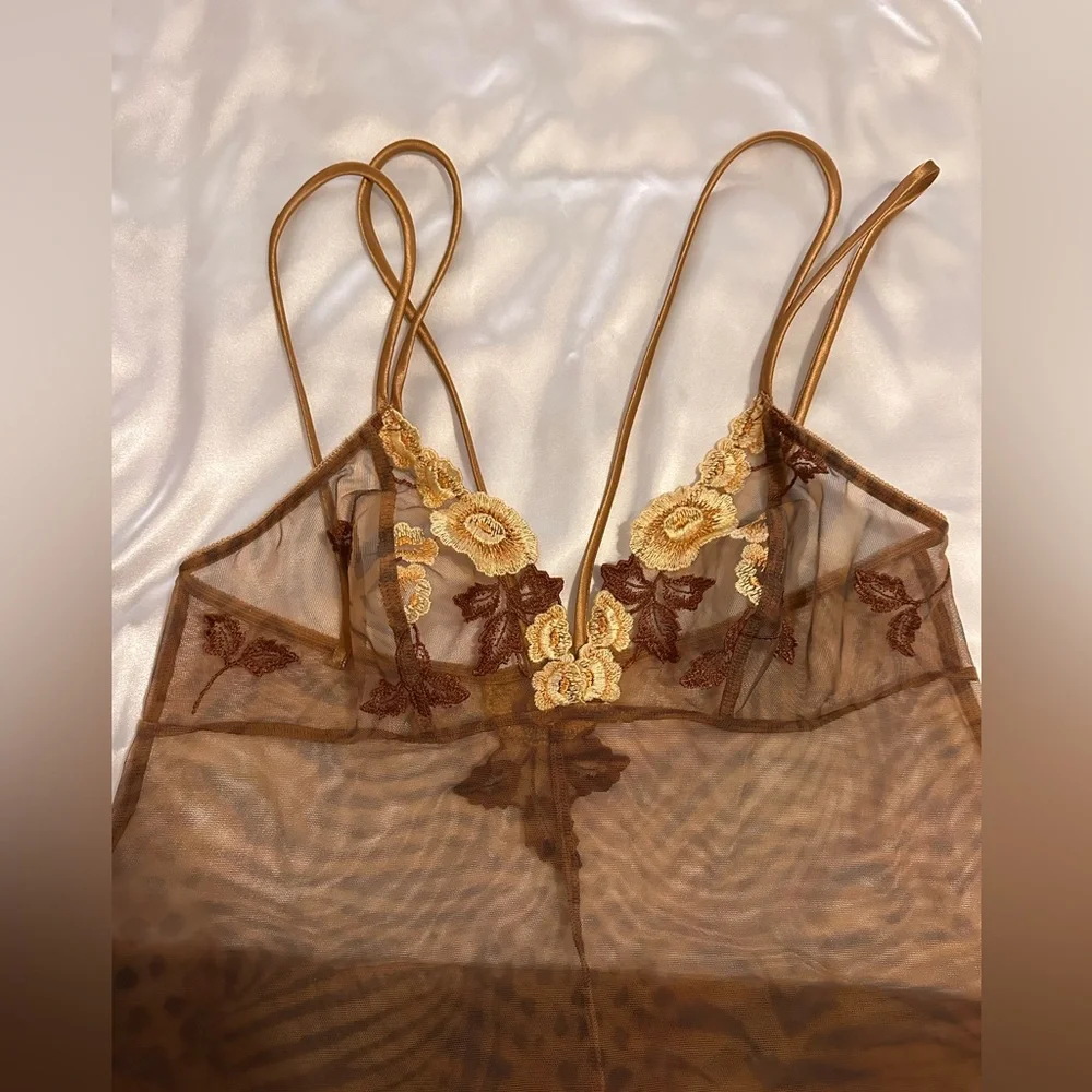 La Perla Vintage leopard sheer Chemise Set